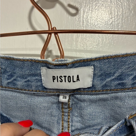 Pistola Light Blue Distressed Denim Jeans Size 26 - Picture 2 of 6